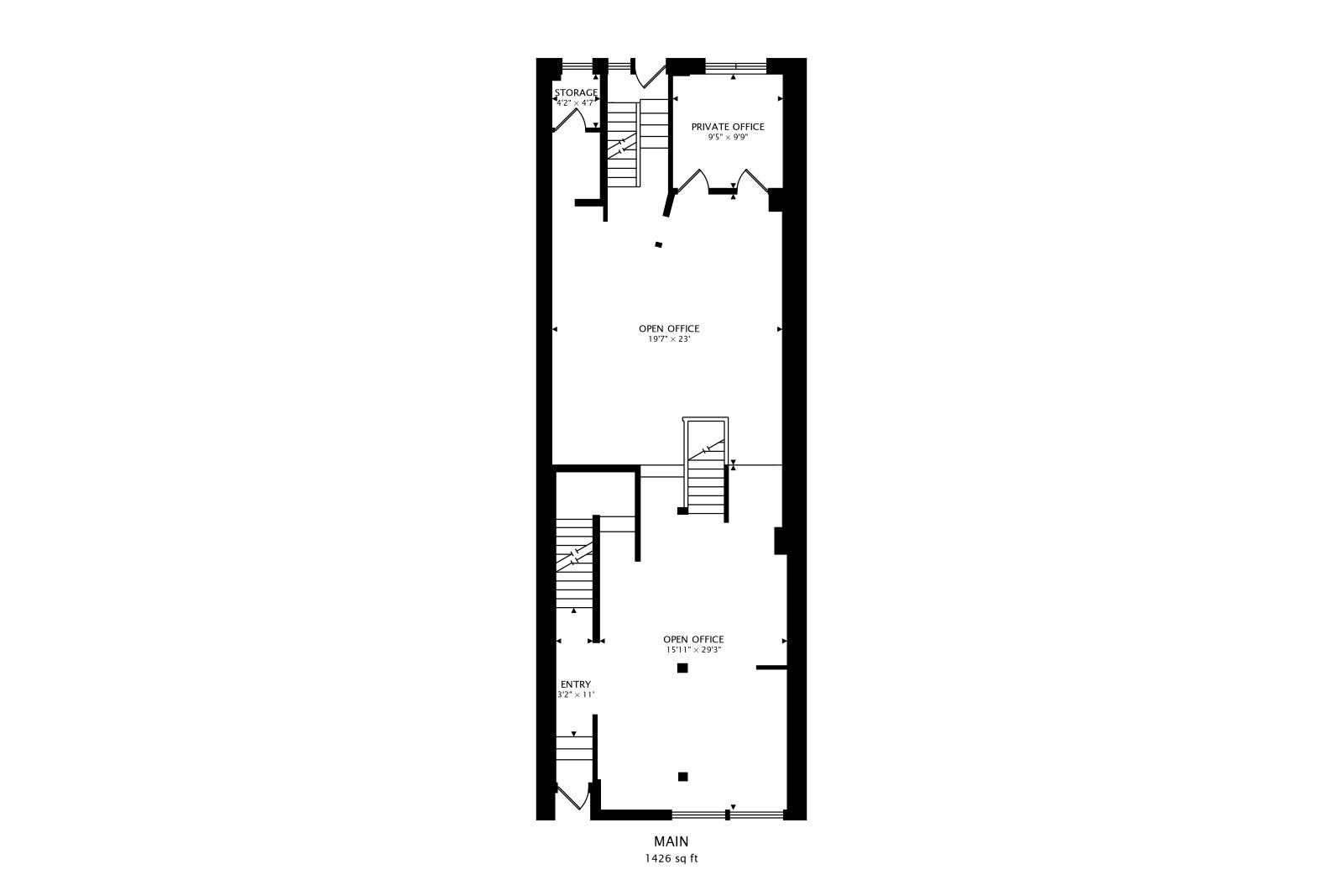 Main Floor plan, 1,426 sq ft